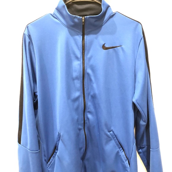 nike track jacket blue